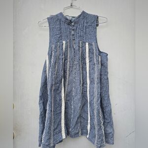 RYU 100% Cotton Sheer Shirt/coverup